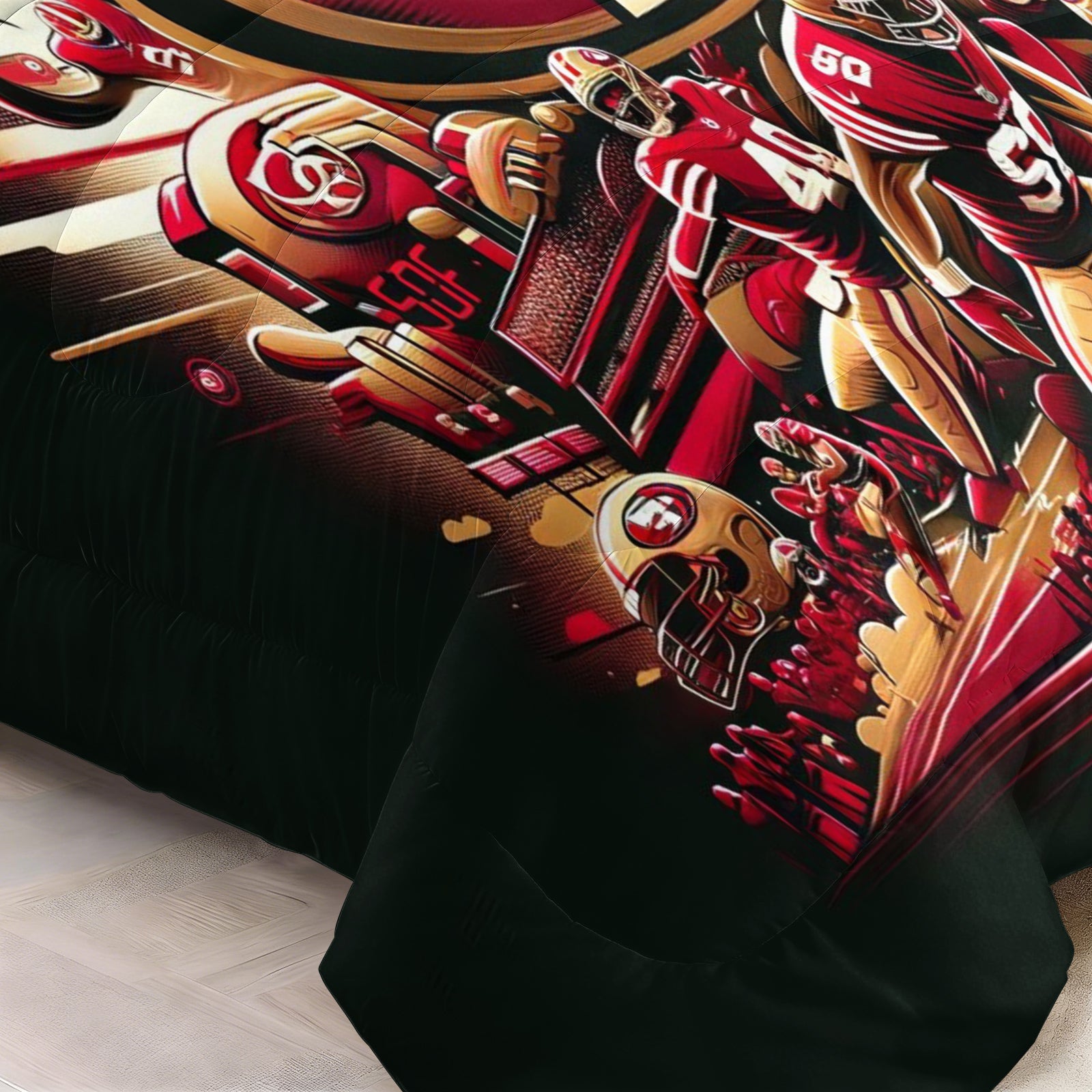 San Francisco 49ers Comforter Pillowcase Sets Blanket All Season Reversible Quilted Duvet
