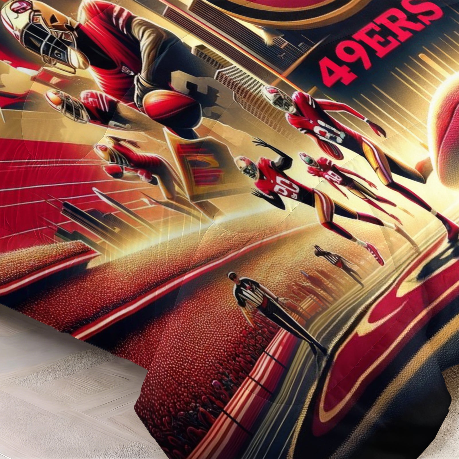 San Francisco 49ers Comforter Pillowcase Sets Blanket All Season Reversible Quilted Duvet