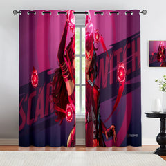 Marvel Rivals Scarlet Witch Blackout Curtains Drapes For Window Treatment Set