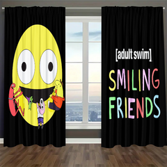Smilling Friends Blackout Curtains Drapes For Window Treatment Set