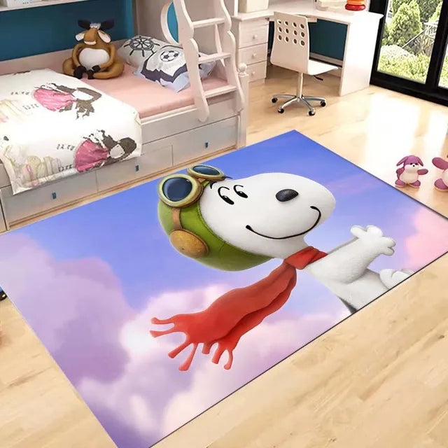 Snoopy Cosplay Carpet Living Room Bedroom Sofa Rug Door Mat