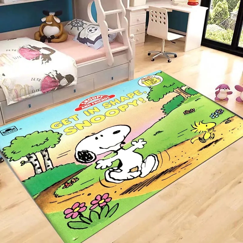 Snoopy Cosplay Carpet Living Room Bedroom Sofa Rug Door Mat