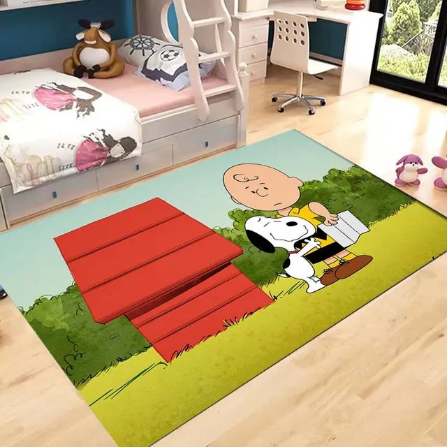 Snoopy Cosplay Carpet Living Room Bedroom Sofa Rug Door Mat