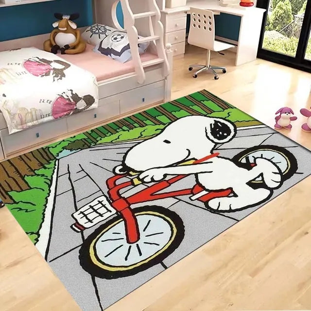 Snoopy Cosplay Carpet Living Room Bedroom Sofa Rug Door Mat