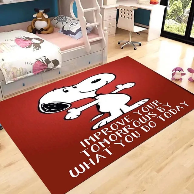 Snoopy Cosplay Carpet Living Room Bedroom Sofa Rug Door Mat