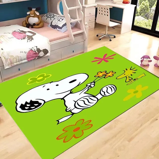 Snoopy Cosplay Carpet Living Room Bedroom Sofa Rug Door Mat