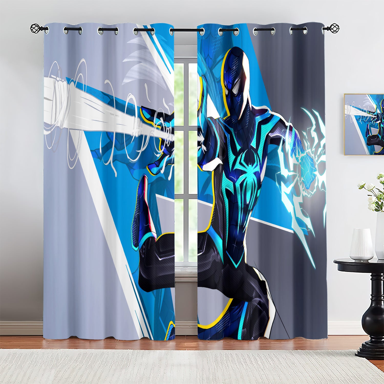 Marvel Rivals Spiderman Blackout Curtains Drapes For Window Treatment Set