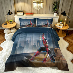 ‌Marvel Rivals Spiderman Comforter Pillowcase Sets Blanket All Season Reversible Quilted Duvet