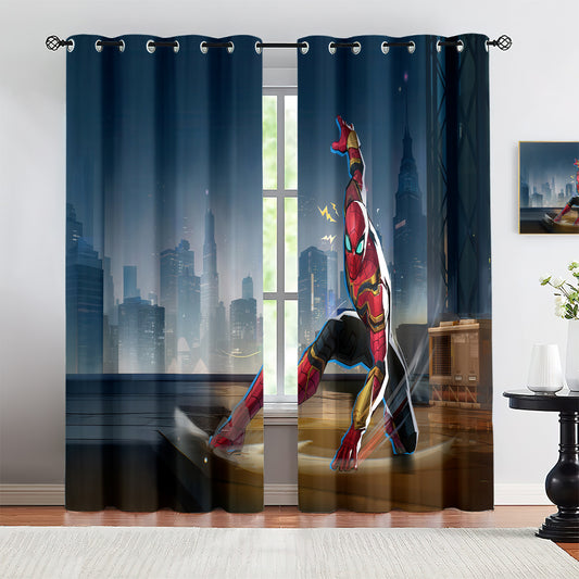 Marvel Rivals Spiderman Blackout Curtains Drapes For Window Treatment Set 1500