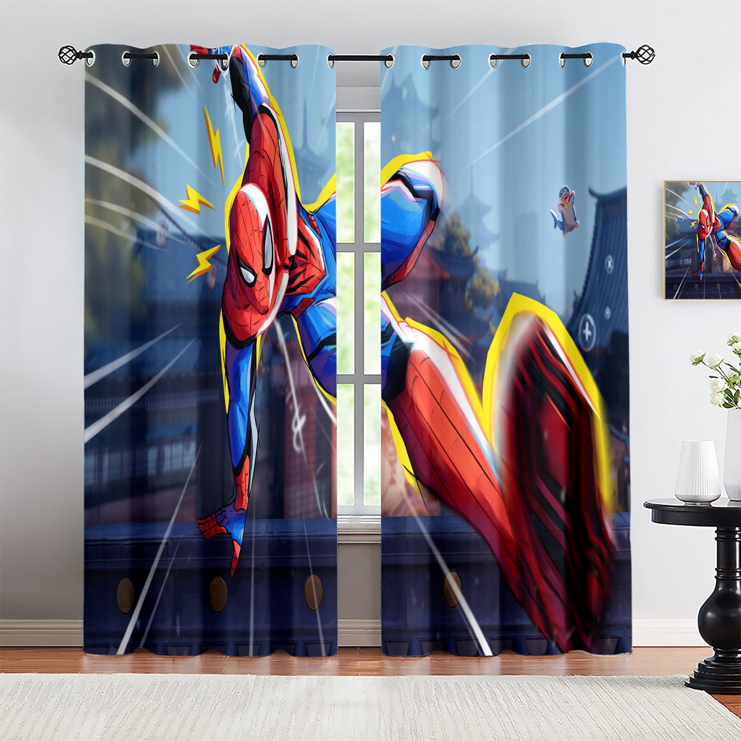 Marvel Rivals Spiderman Blackout Curtains Drapes For Window Treatment Set