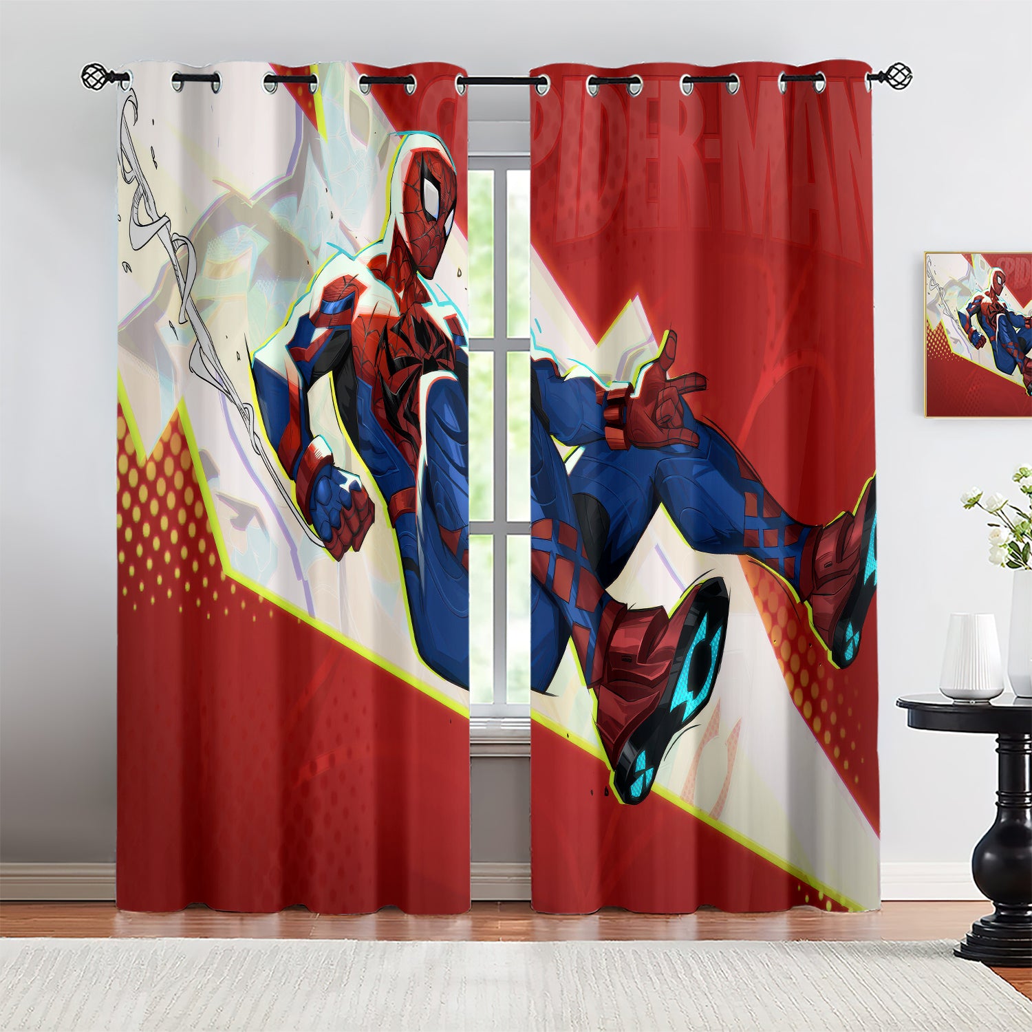 Marvel Rivals Spiderman Blackout Curtains Drapes For Window Treatment Set