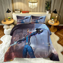 ‌Marvel Rivals Star Lord Comforter Pillowcase Sets Blanket All Season Reversible Quilted Duvet