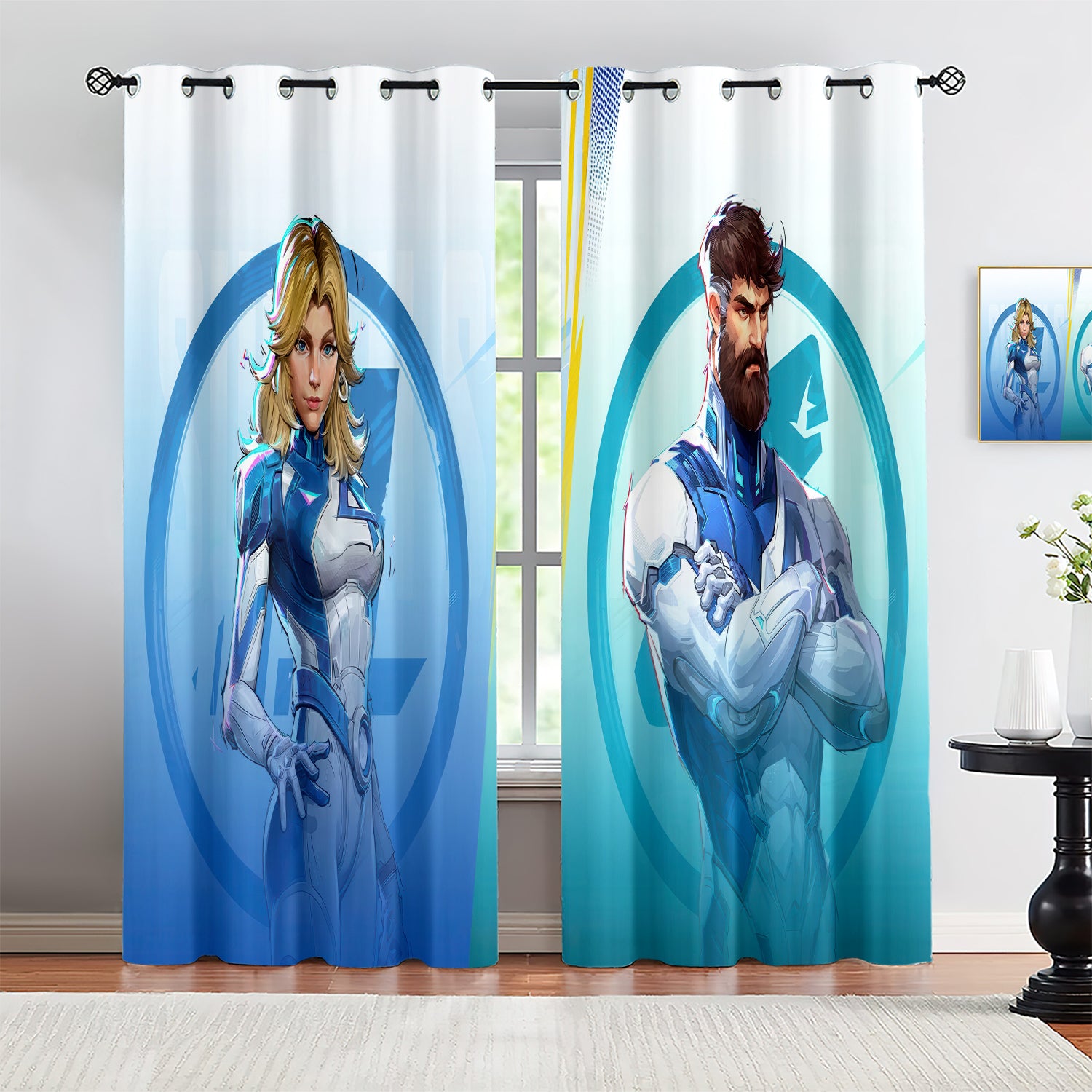 Marvel Rivals Sue Storm Blackout Curtains Drapes For Window Treatment Set