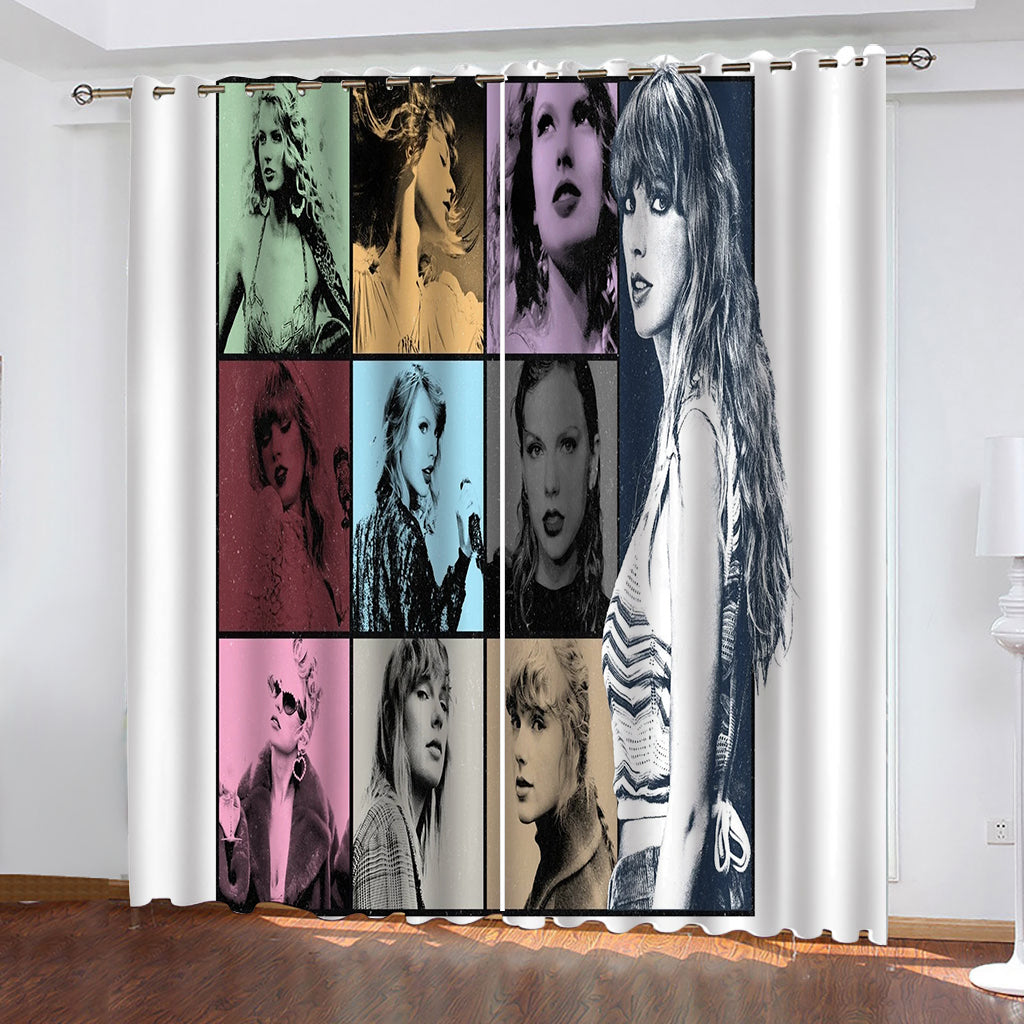 Taylor Swift Blackout Curtain Drapes for Living Room Bedroom Window Treatment