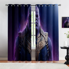 Marvel Rivals Thanos Blackout Curtains Drapes For Window Treatment Set