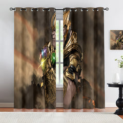 Marvel Rivals Thanos Blackout Curtains Drapes For Window Treatment Set