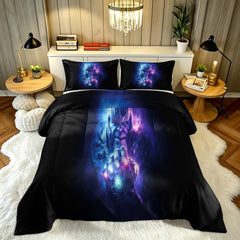 ‌Marvel Rivals Thanos Comforter Pillowcase Sets Blanket All Season Reversible Quilted Duvet