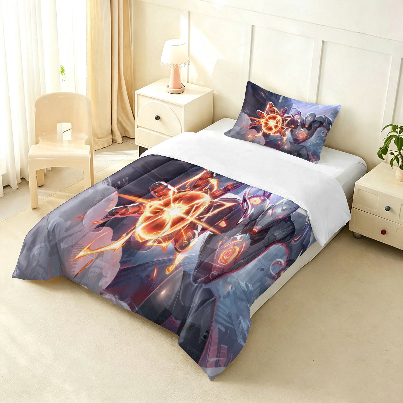 ‌Marvel Rivals Ultron Comforter Pillowcase Sets Blanket All Season Reversible Quilted Duvet