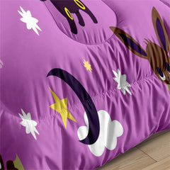 Pokemon Umbreon Comforter Pillowcase Sets Blanket All Season Reversible Quilted Duvet