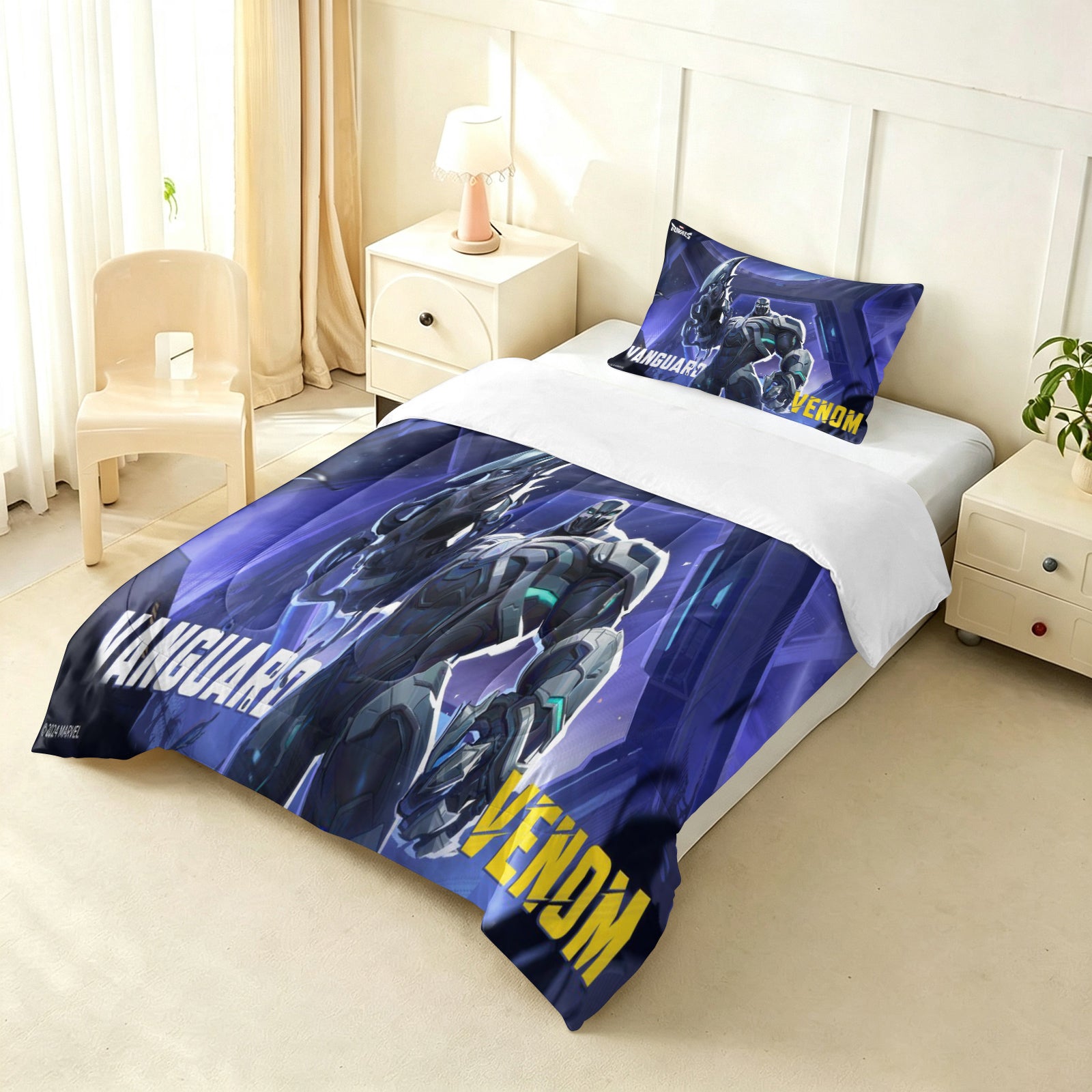 ‌Marvel Rivals Venom Comforter Pillowcase Sets Blanket All Season Reversible Quilted Duvet