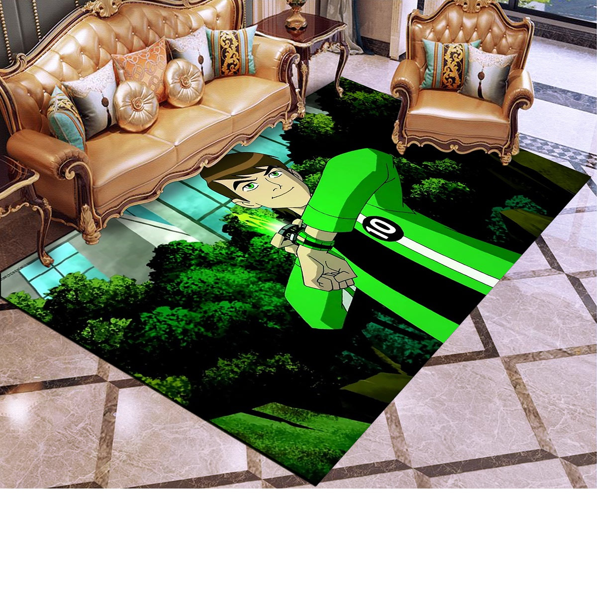 Ben 10 #1 Graphic Carpet Living Room Bedroom Sofa Rug Door Mat Kitchen Bathroom Mats for Kids