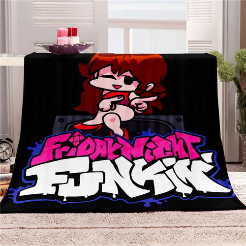 Friday Night Funkin 3D Printed Plush Blanket Flannel Fleece Throw Warm Gift for Kids Adults Home Office