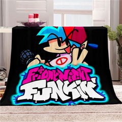 Friday Night Funkin 3D Printed Plush Blanket Flannel Fleece Throw