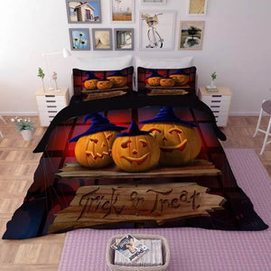 Halloween Horro Pumpkin Ghost #12 Duvet Cover Quilt Cover Pillowcase Bedding Set Bed Linen
