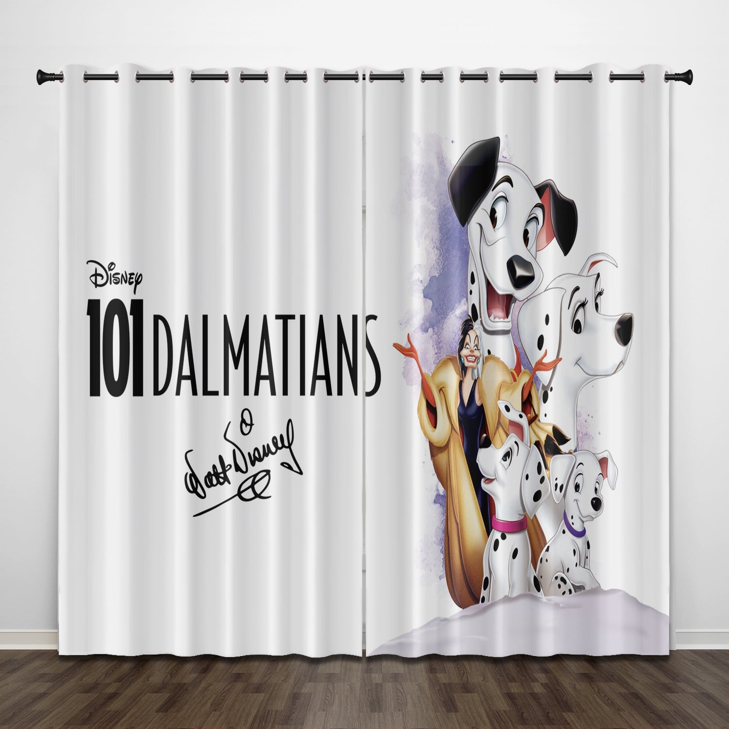 2024 NEW 101 Dalmatians Curtains Pattern Blackout Window Drapes