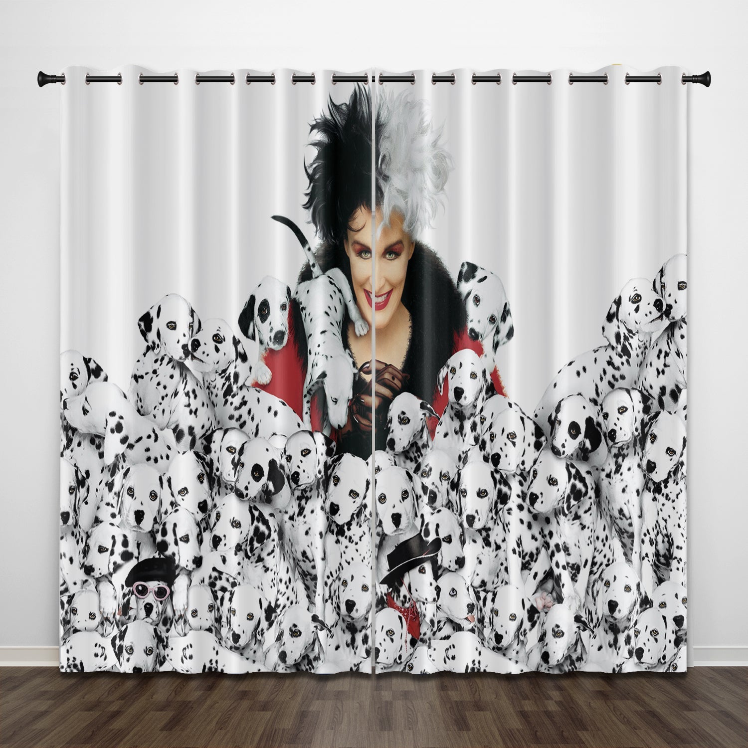 2024 NEW 101 Dalmatians Curtains Pattern Blackout Window Drapes