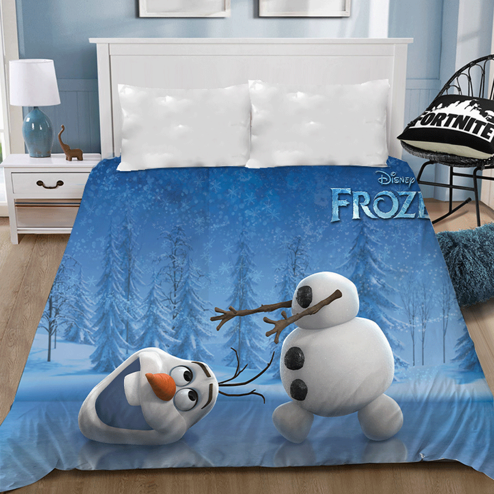 Frozen Anna Elsa Princess #10 Bedding Sheet Flat Sheets Bed Sheet Bedding Linen Double Queen Size Bedsheet