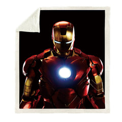 Iron Man Tony Stark #8 Blanket Super Soft Cozy Sherpa Fleece Throw Blanket for Men Boys