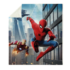 Spider-Man Into the Spider-Verse Miles Morales #8 Blanket Super Soft Cozy Sherpa Fleece Throw Blanket for Men Boys