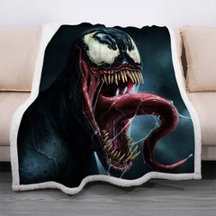Venom Spiderman #5 Blanket Super Soft Cozy Sherpa Fleece Throw Blanket for Men Boys