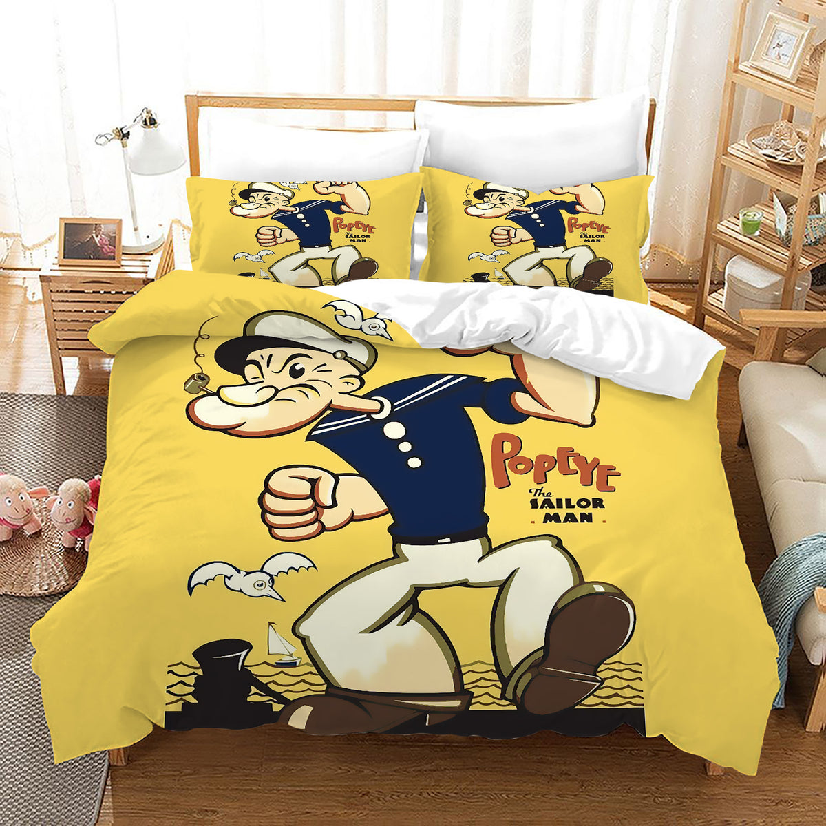 Popeye the Sailor #11 Duvet Cover Quilt Cover Pillowcase Bedding Set Bed Linen Home Bedroom Decor