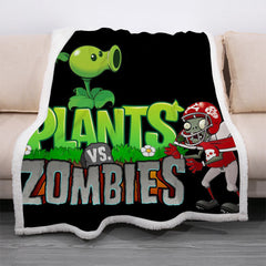 Plants vs Zombies #5 Blanket Super Soft Cozy Sherpa Fleece Throw Blanket for Men Boys