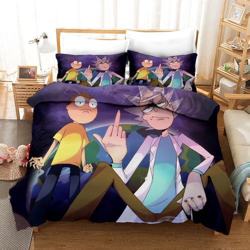 Rick and Morty Season 4 #11 Duvet Cover Quilt Cover Pillowcase Bedding Set Bed Linen Home Bedroom Decor