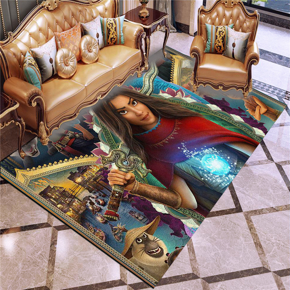 Raya and The Last Dragon Carpet Living Room Bedroom Sofa Rug Door Mat Kitchen Bathroom Mats for Kids Adults