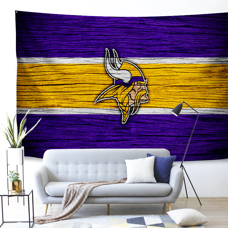 Minnesota Vikings Football League #9 Wall Decor Hanging Tapestry Home Bedroom Living Room Decoration