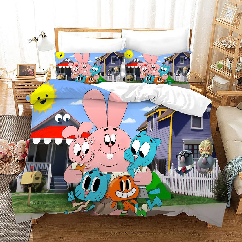 The Amazing World of Gumball #12 Duvet Cover Quilt Cover Pillowcase Bedding Set Bed Linen Home Bedroom Decor