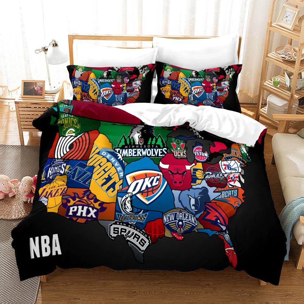 Basketball Logo Basketball #12 Duvet Cover Quilt Cover Pillowcase Bedding Set Bed Linen Home Bedroom Decor