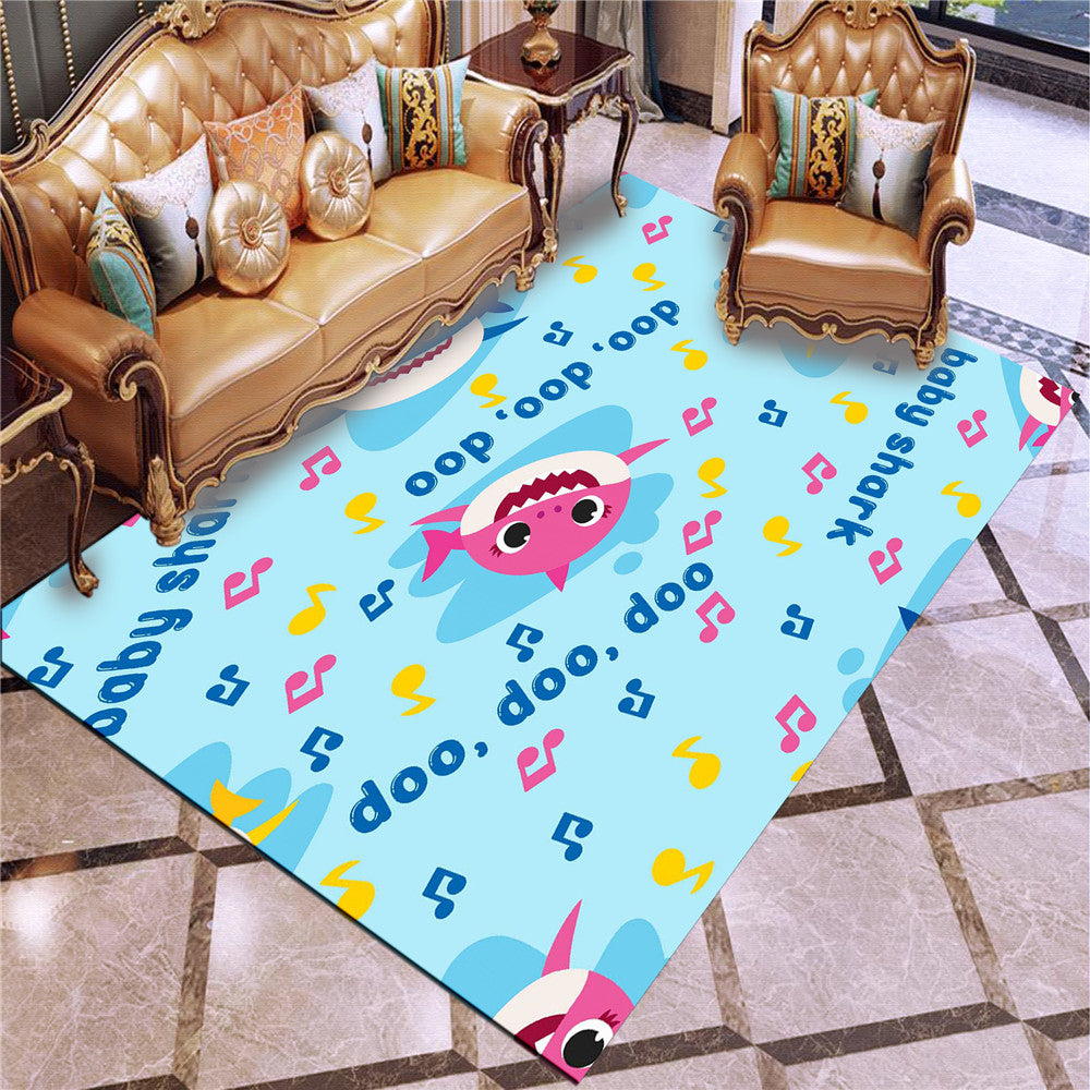 Baby Shark Carpet Living Room Bedroom Sofa Rug Door Mat Kitchen Bathroom Mats for Kids Adults