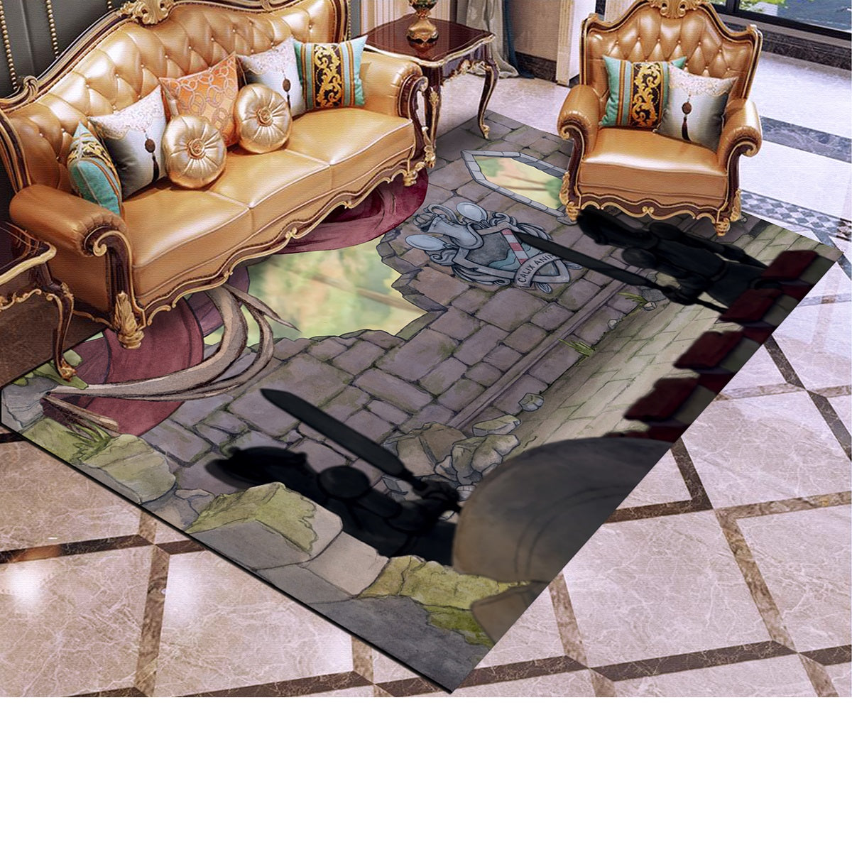 Cuphead #2 Graphic Carpet Living Room Bedroom Sofa Rug Door Mat Kitchen Bathroom Mats for Kids