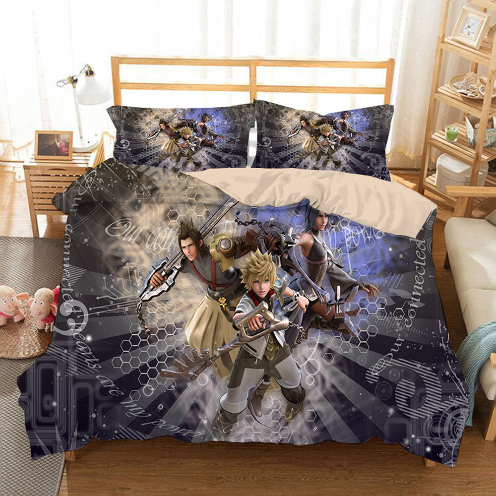 Kingdom Hearts #13 Duvet Cover Quilt Cover Pillowcase Bedding Set Bed Linen Home Bedroom Decor