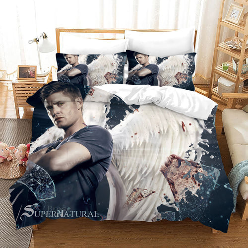 Supernatural Dean Sam Winchester #25 Duvet Cover Quilt Cover Pillowcase Bedding Set Bed Linen Home Decor