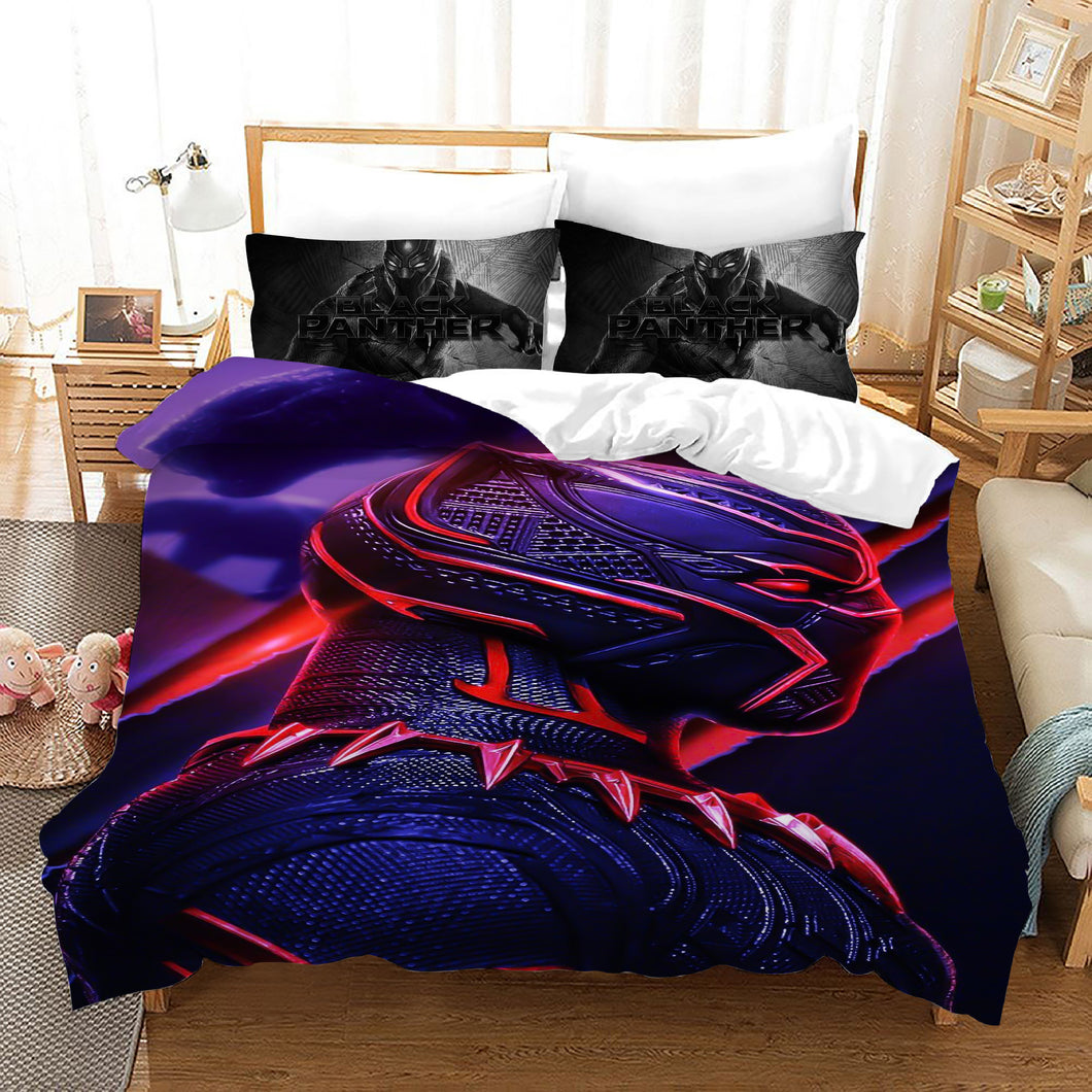 Black Panther T'Challa Chadwick Boseman #20 Duvet Cover Quilt Cover Pillowcase Bedding Set Bed Linen