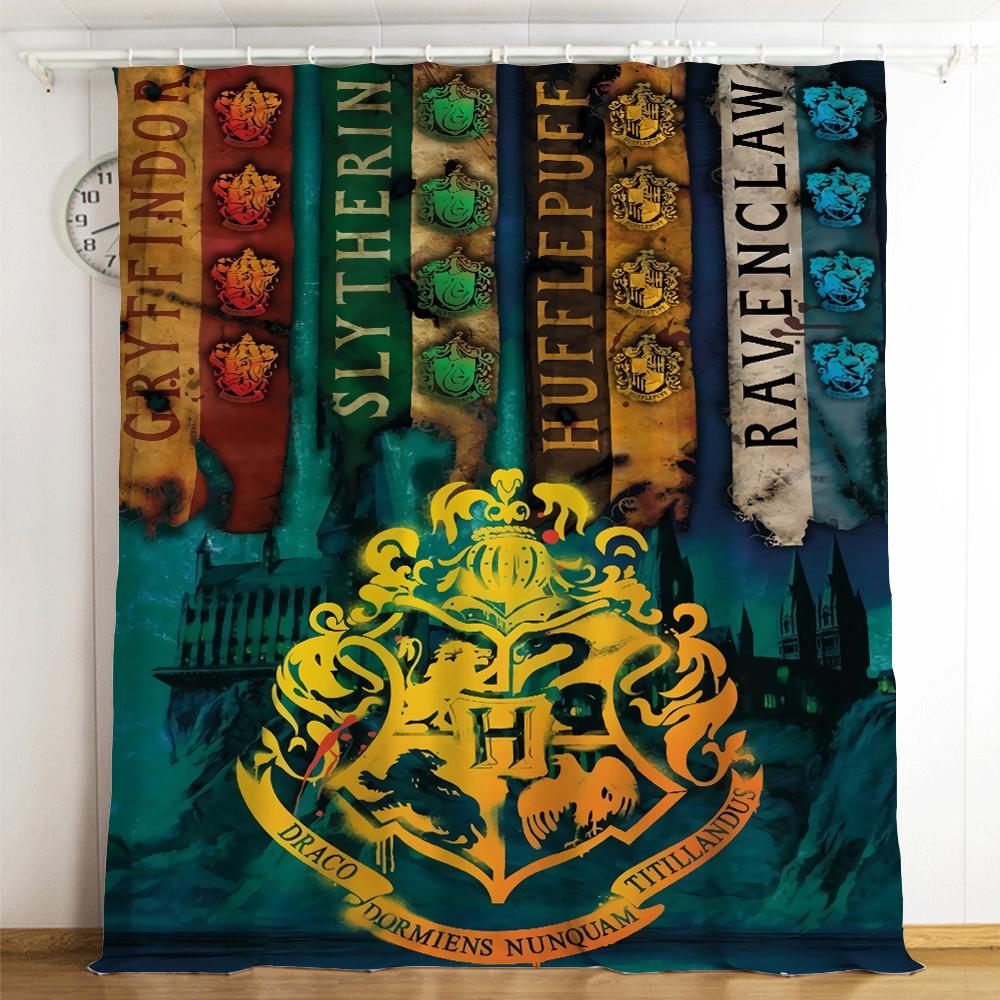 Harry Potter Hogwarts #16 Blackout Curtains For Window Treatment Set For Living Room Bedroom