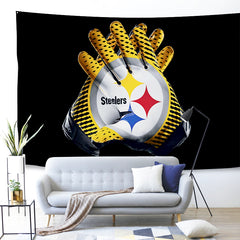 Pittsburgh Steelers Football Leauge Wall Decor Hanging Tapestry Home Bedroom Living Room Decoration