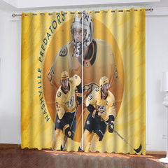 Nashville Predators Hockey League Blackout Curtain for Living Room Bedroom Window Treatment