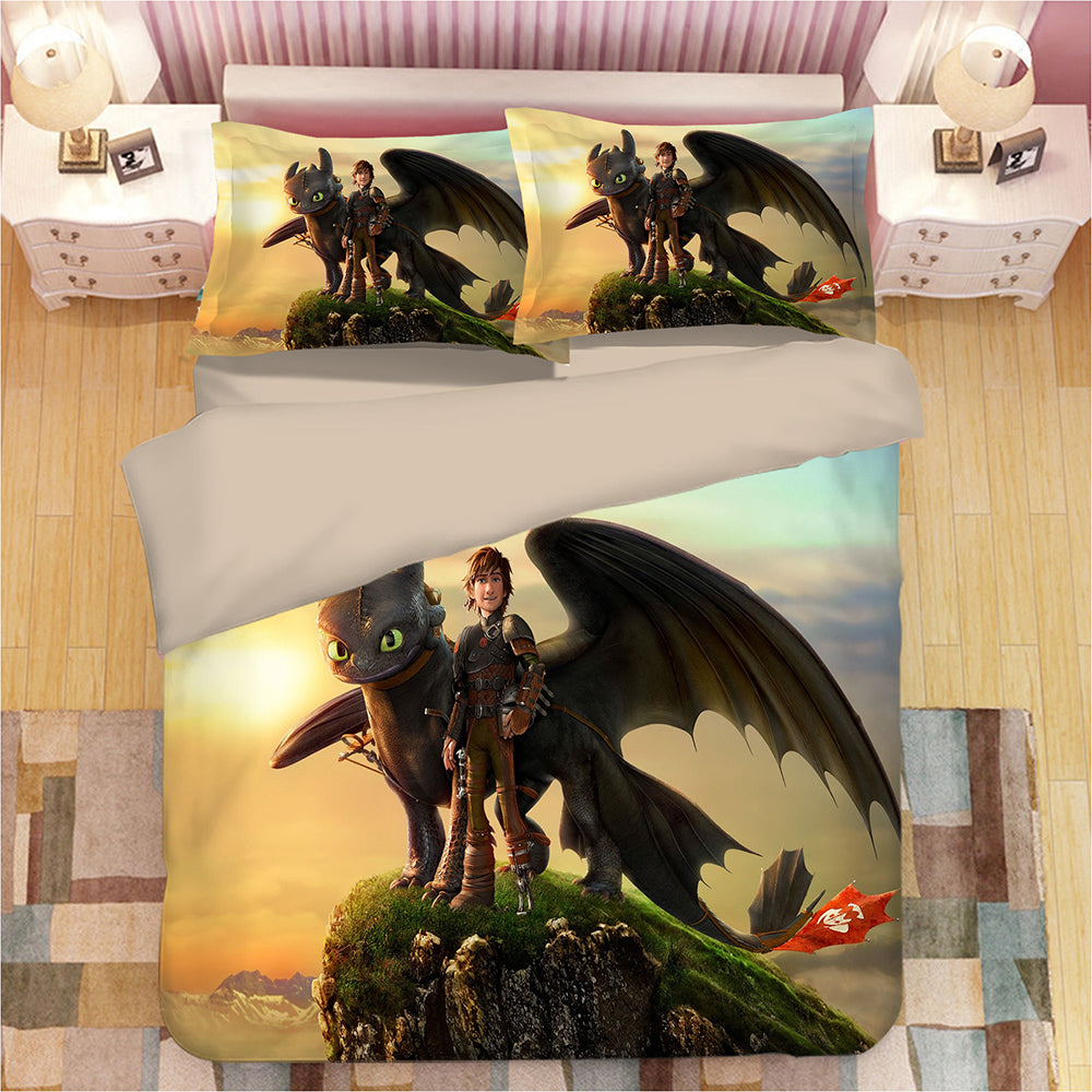How to Train Your Dragon Hiccup #21 Duvet Cover Quilt Cover Pillowcase Bedding Set Bed Linen